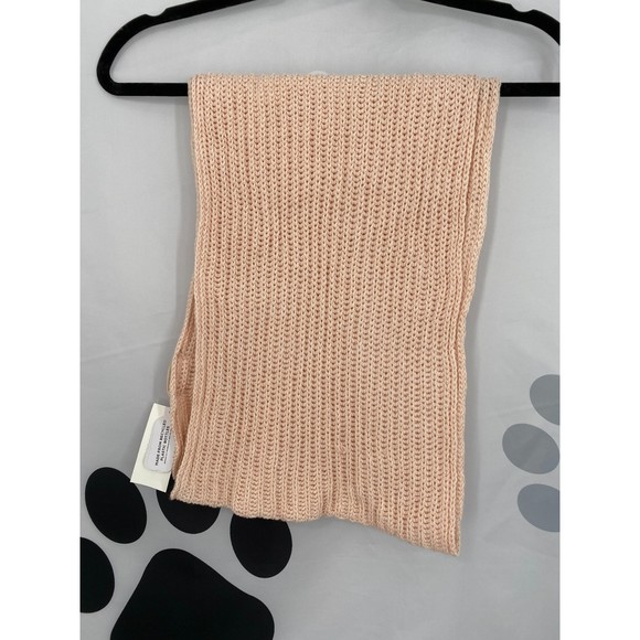 Style & Co NWT Solid Ribbed Muffler Extra Long Recycled Wrap Scarf Blush OS New - Picture 4 of 11